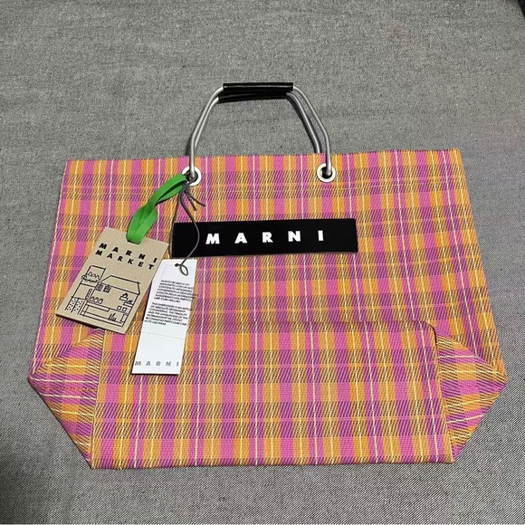 Meet the Posher Handbags - Marni woven tote bag